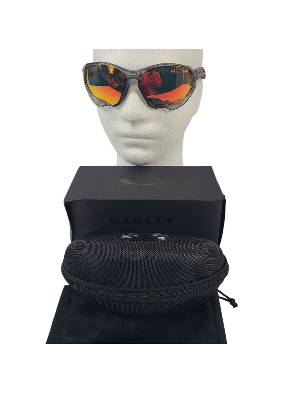NEW Oakley Men's Plazma Transparent Prizm Polarized Sunglasses Protective Case